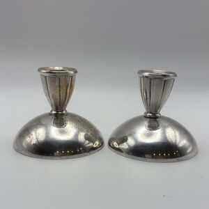 VTG Pr Oneida Silversmiths Silver-Plated Taper Candle Holders